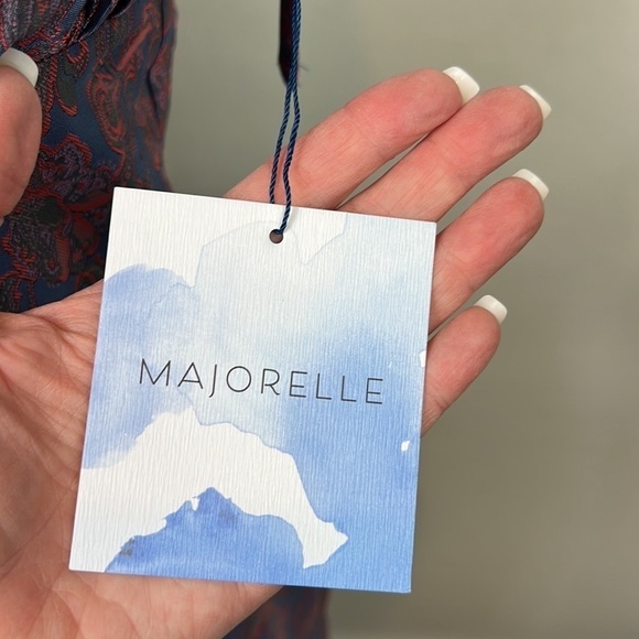 NWT REVOLVE Majorelle Dress Mini Blue Tapestry Wedding Evening Prom Small - Picture 6 of 9